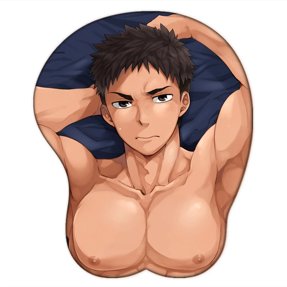 

Gaming Anime Sexy Mouse Pad low chest with nipples Cute Boys Breast Wrist Rest 3D Oppai Silicone Gel Desk Mat Gamer Mousepad