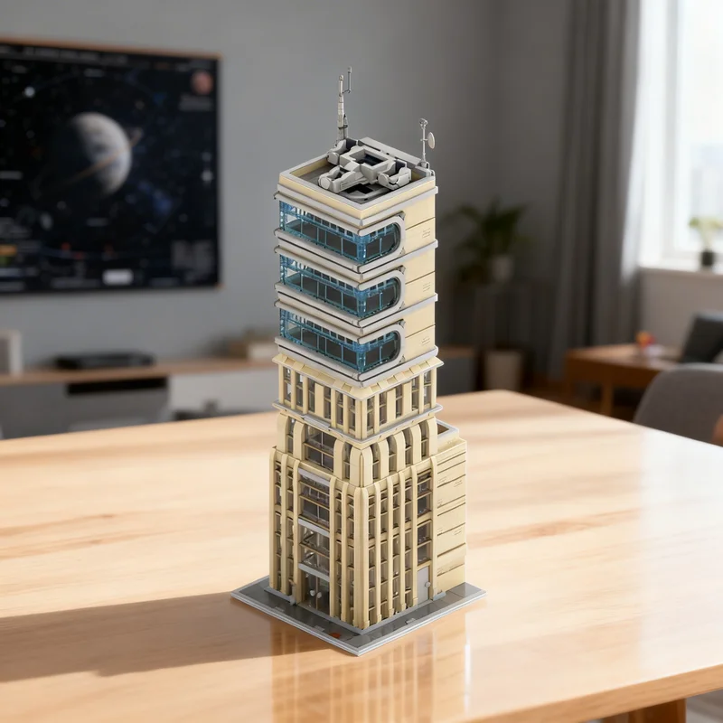 

6010pcs MOC Modular Baxter Building Fantastic Four Tower Streetscape Model Blocks Creative Display Gift Collectible Decor Kids