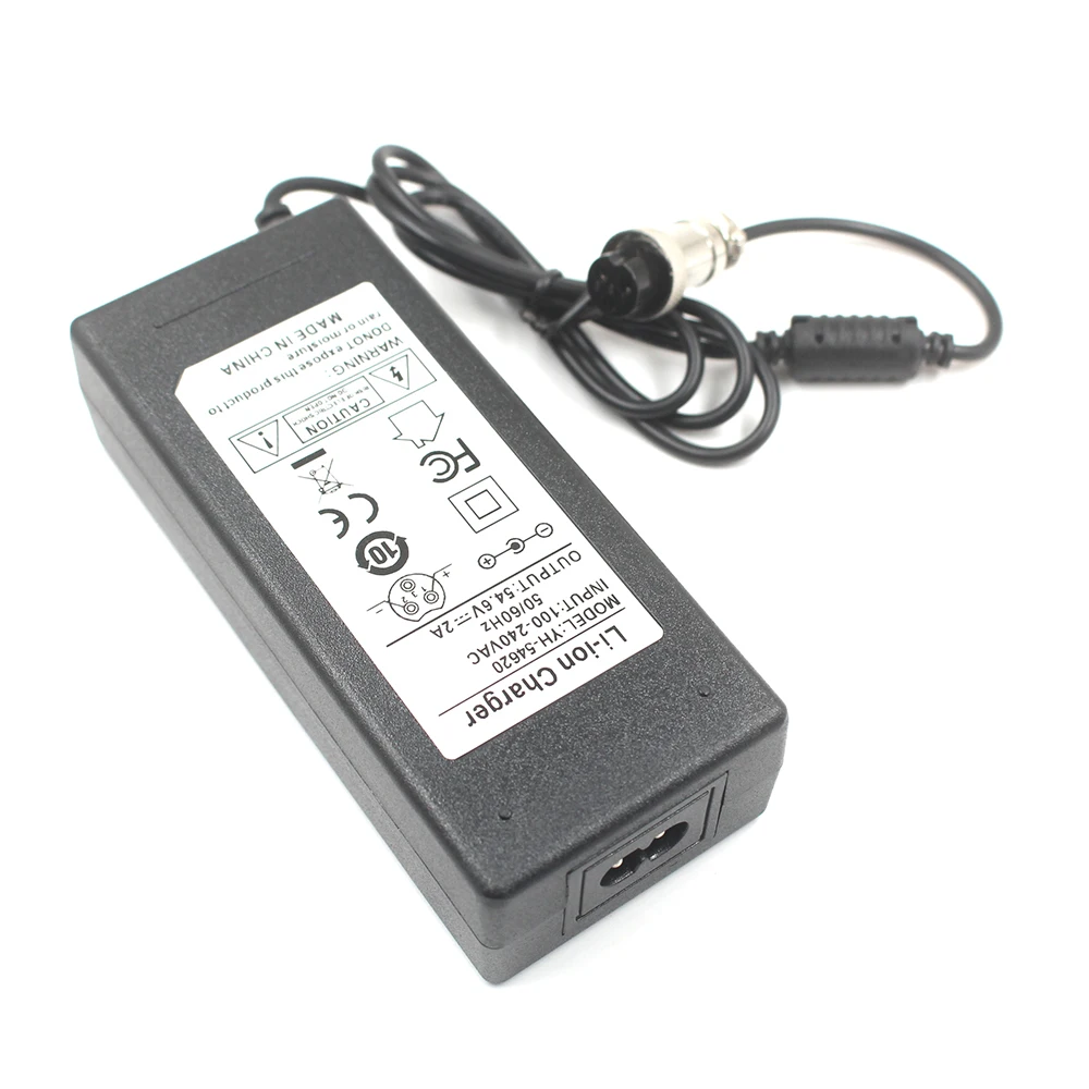 54.6V 2A Li ion Battery charger for 48V  13S li-ion Battery  DC Socket/connector  charger GX16 3P