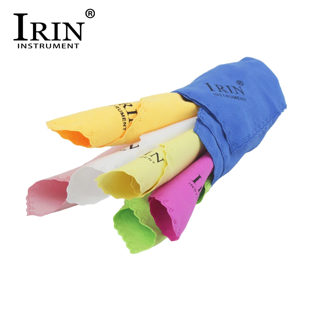 IRIN 7 Pcs Microfiber Musical Instrument Colorful Cleaning Cloth For Guitar Piano Saxophone Flute Clarinet Trumpet Universal