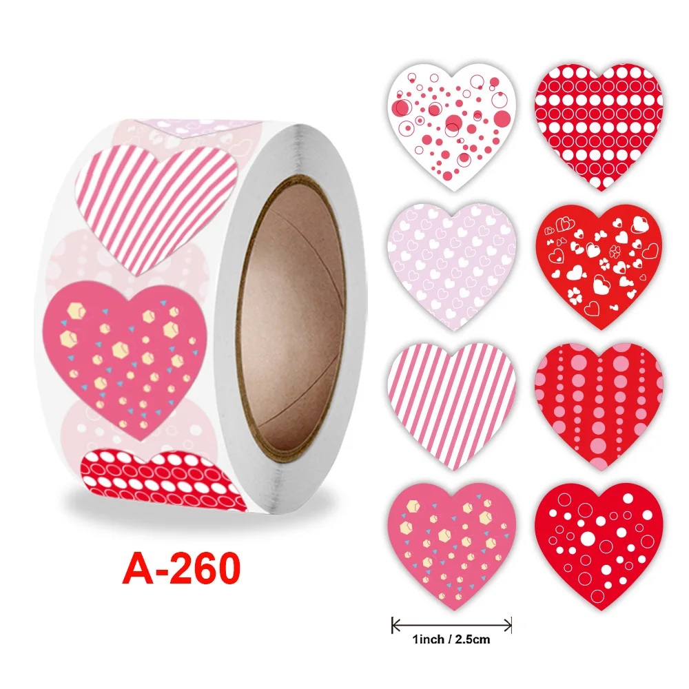 Adesivo romantico a forma di cuore di San Valentino per la decorazione di confezioni regalo Forniture creative per artigianato in carta