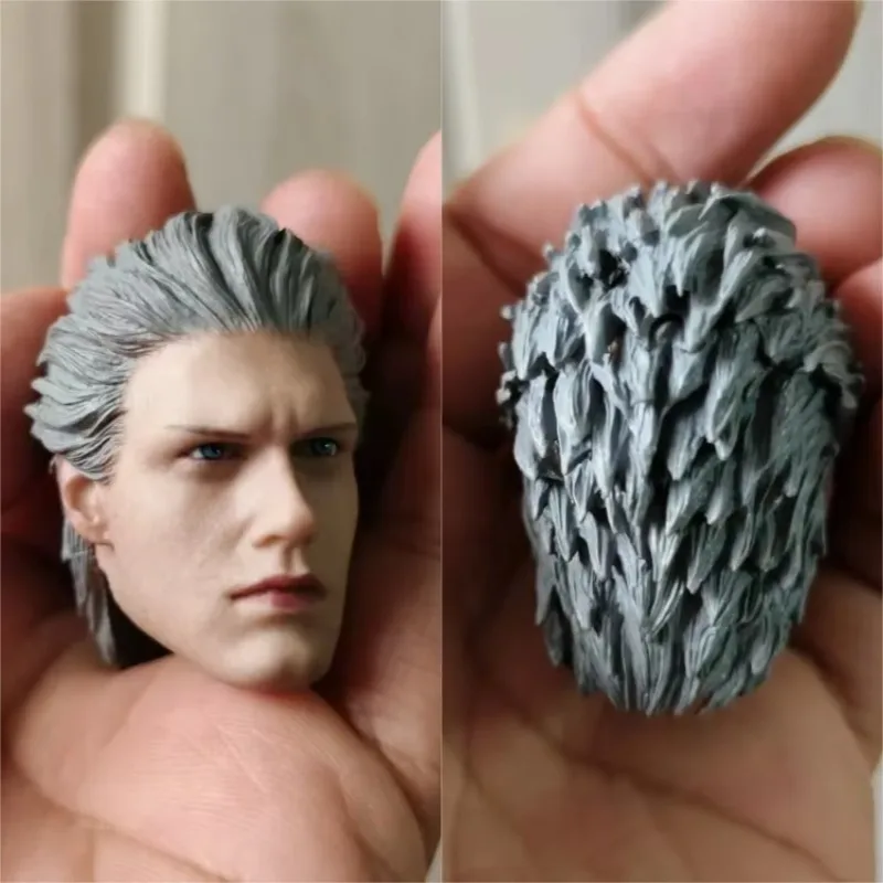 

In Stock 1/6 Scale Male Silver Hair Head Sculpt Carving Model Fit 12inch Soldier Action Figure Body Dolls DIY
