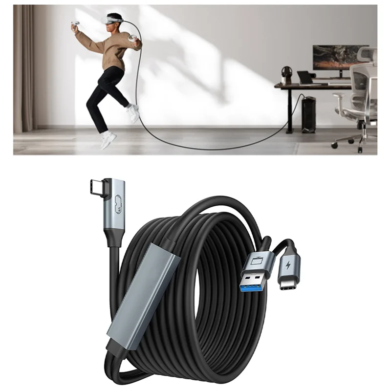 JABS-Elbow Dispositivo Inteligente Cabo de Streaming VR 10GB Transmissão de Alta Velocidade Carregamento Rápido Tipo-C Cabo de Dados 5M