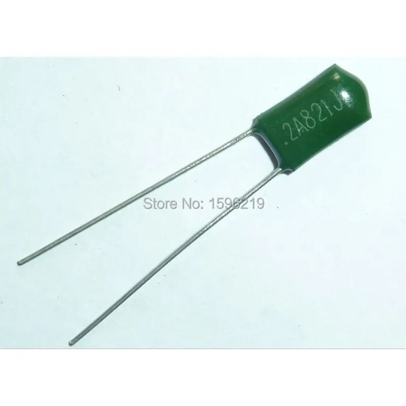 

500pcs Mylar Film Capacitor 100V 2A821J 820pF 0.82nF 2A821 5% Polyester Film capacitor - Free Shipping