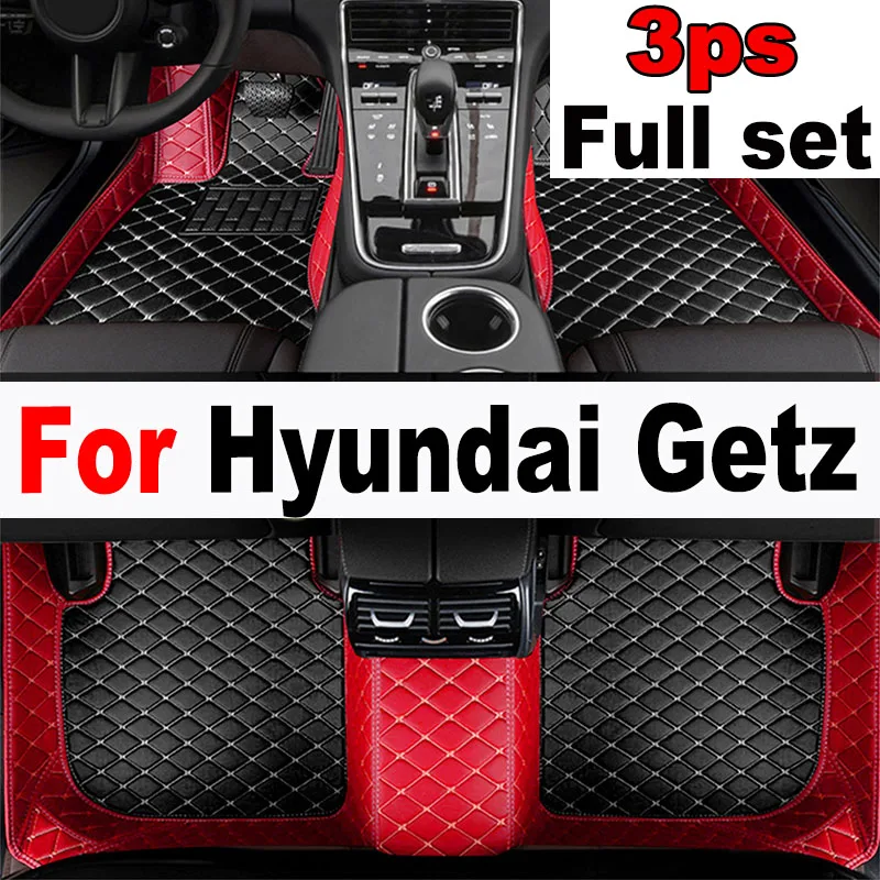 Car Floor Mats For Hyundai Getz Prime Click Inokom TB 2002~2011 Rugs Luxury Mat Protective Pad Leather Carpets Car Accessories