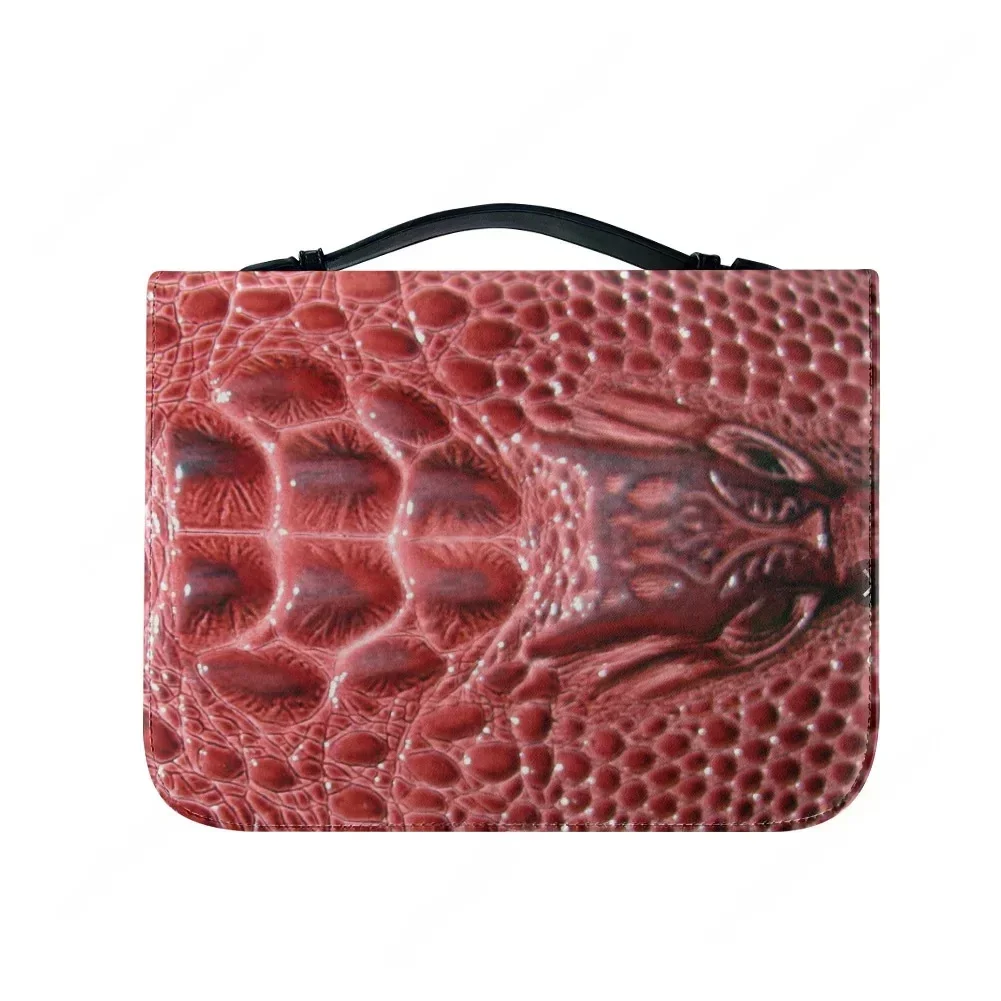 Crocodile leather Imitation Pattern Print Bible Bag Christian Gifts Cover Bible Pack Waterproof Leather Bag Pockets Package Case