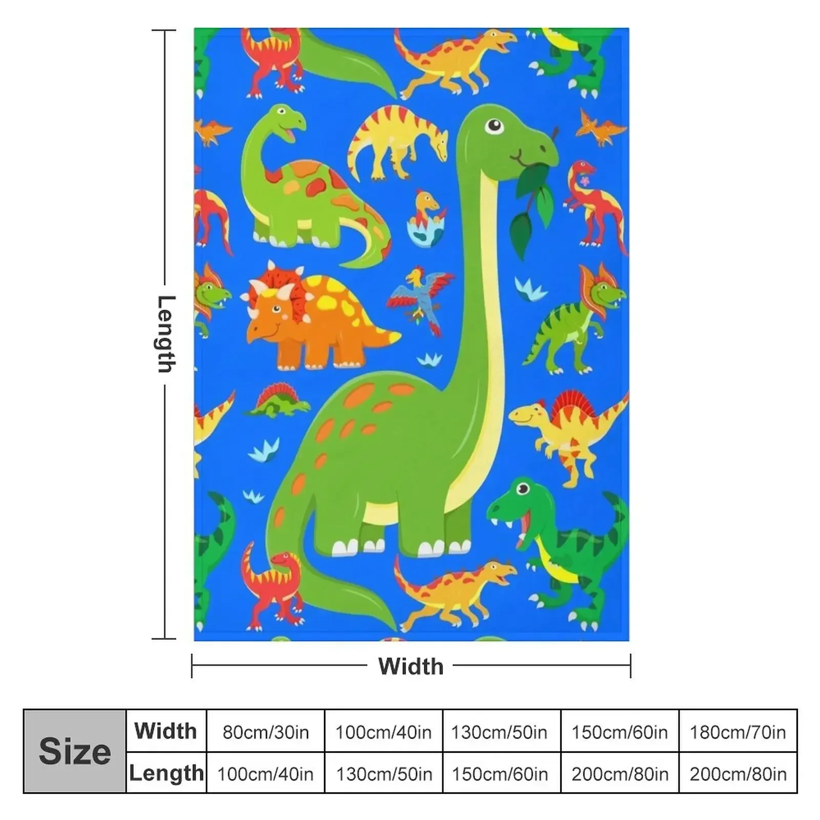 Dinosaurs Kids Toddlers Dinos Throw Blanket Travel Warm Blankets