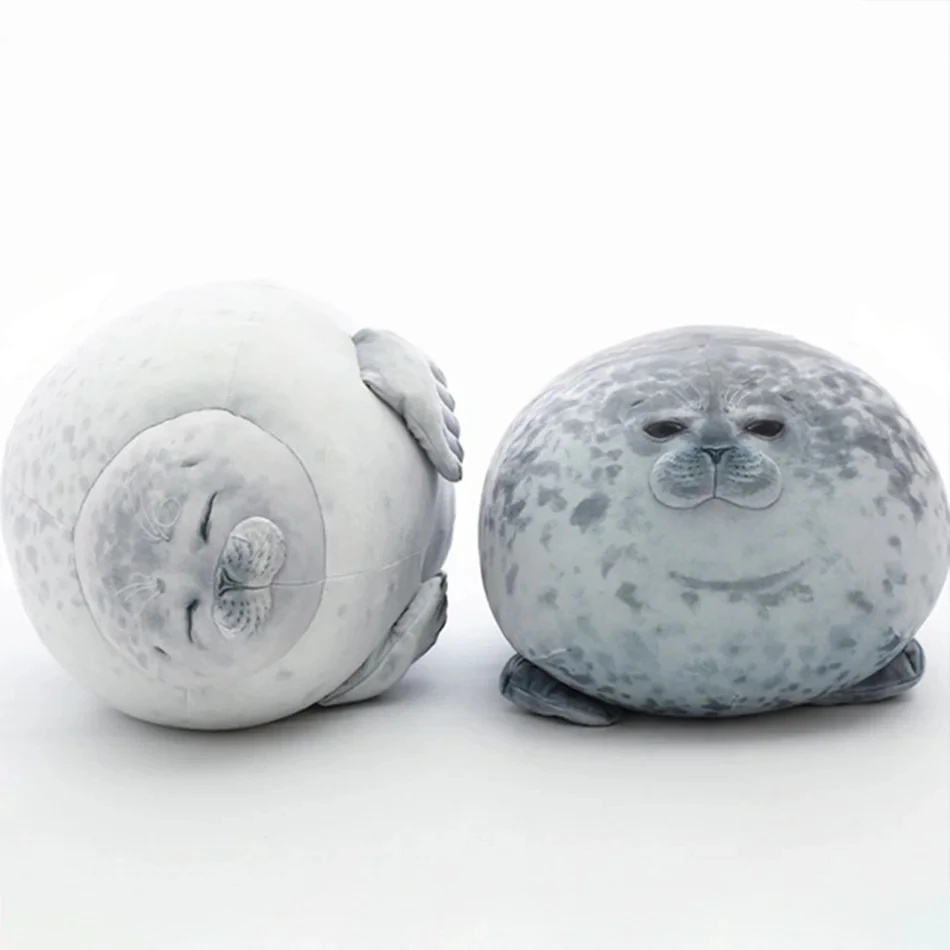 20cm Cute Chubby Angry Blob Seal Pillow 3D Novelty Toy Sea Lion Plush Toy Stuffed Doll Birthday Gifts for Kids