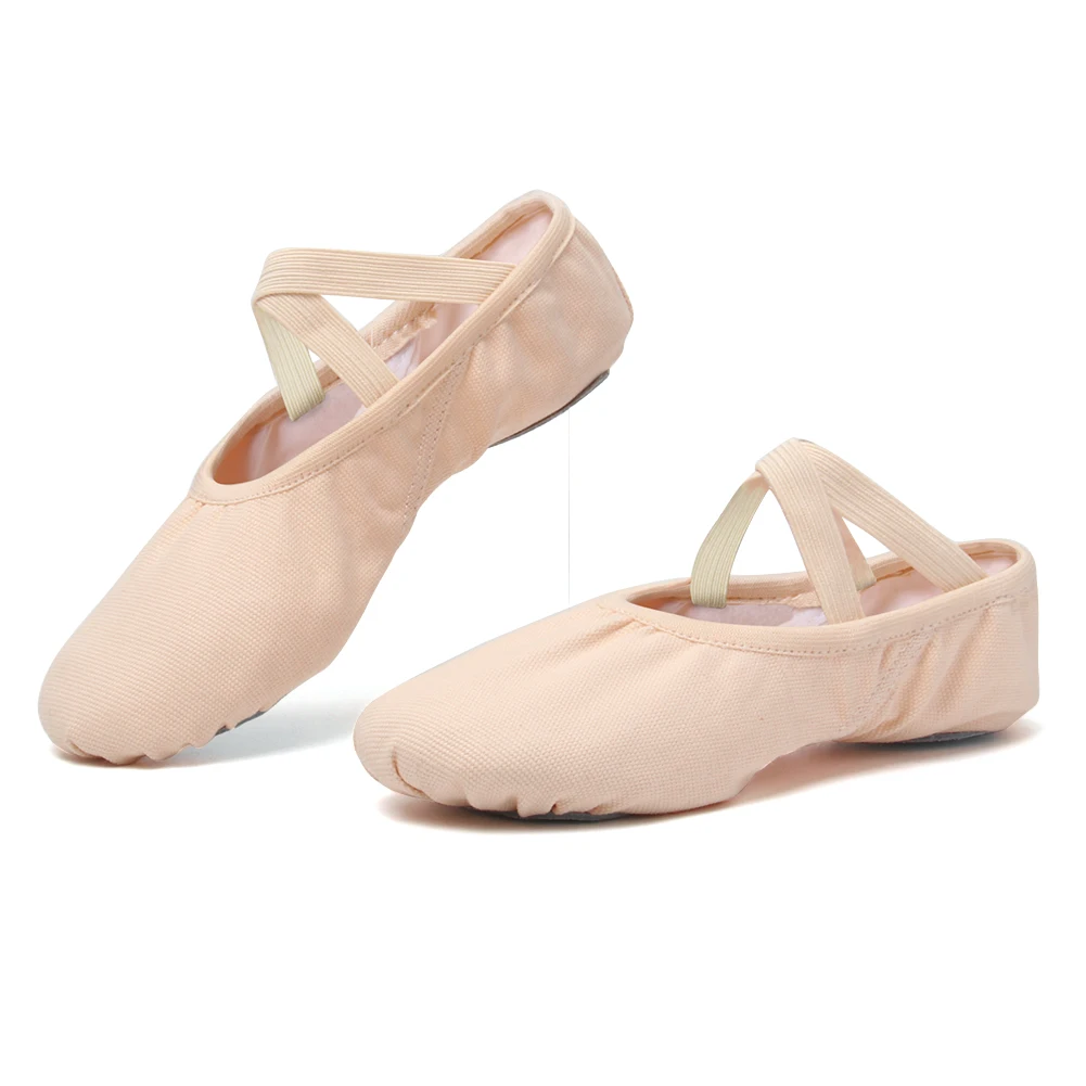 Girls Ballet Dance Shoes Canvas Women Kids Dance Slippers Split Sole Ballroom Training Shoes Child Adult Ballet Shoes Flat