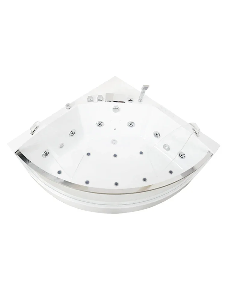 Banheira dupla com hidromassagem, jatos de bolhas, jacuzzi para casal adulto, com ventilador e temperatura constante.