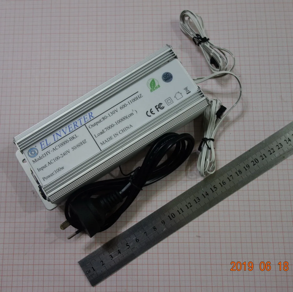 A0 Backlight EL Inverter, AC110-220V driver for el panel