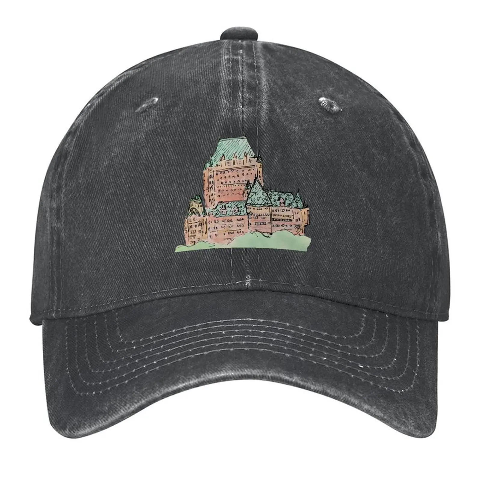 

Le Chateau Frontenac Quebec City (watercolour) Baseball Cap Big Size Hat dad hat Sports Cap Anime Women's Beach Men's
