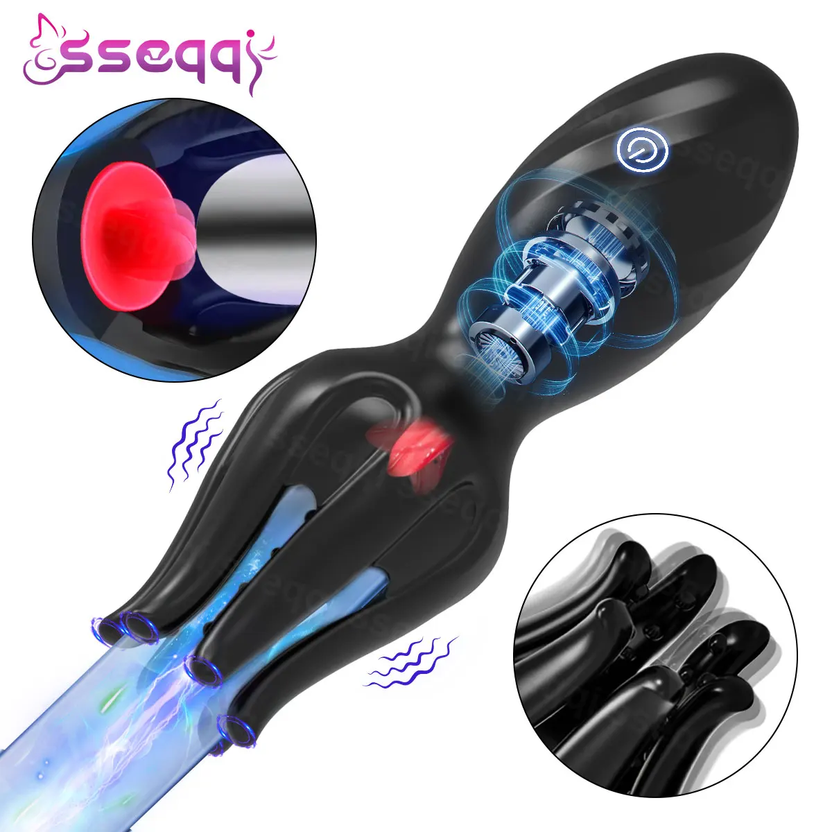Masturbator for Men Glans Vibrating Tongue Licking Sex Oral Blowjob Lasting Delay Endurance Training Male Sex Toys for Men