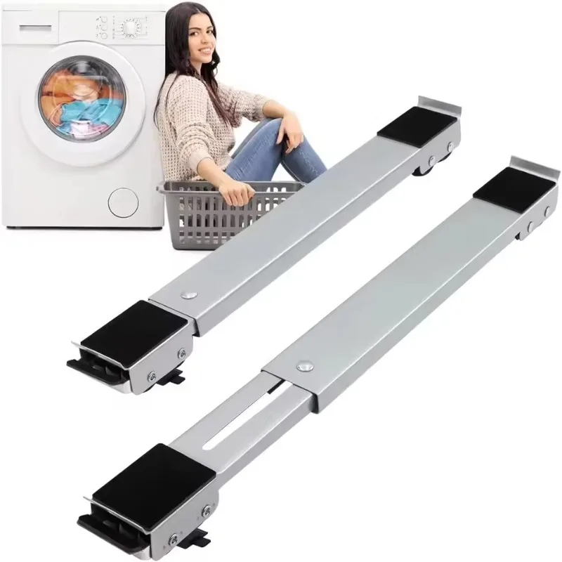  Soporte móvil multifuncional para refrigerador, base ajustable para lavadora, soporte para secadora con 24 ruedas, 2 uds.
