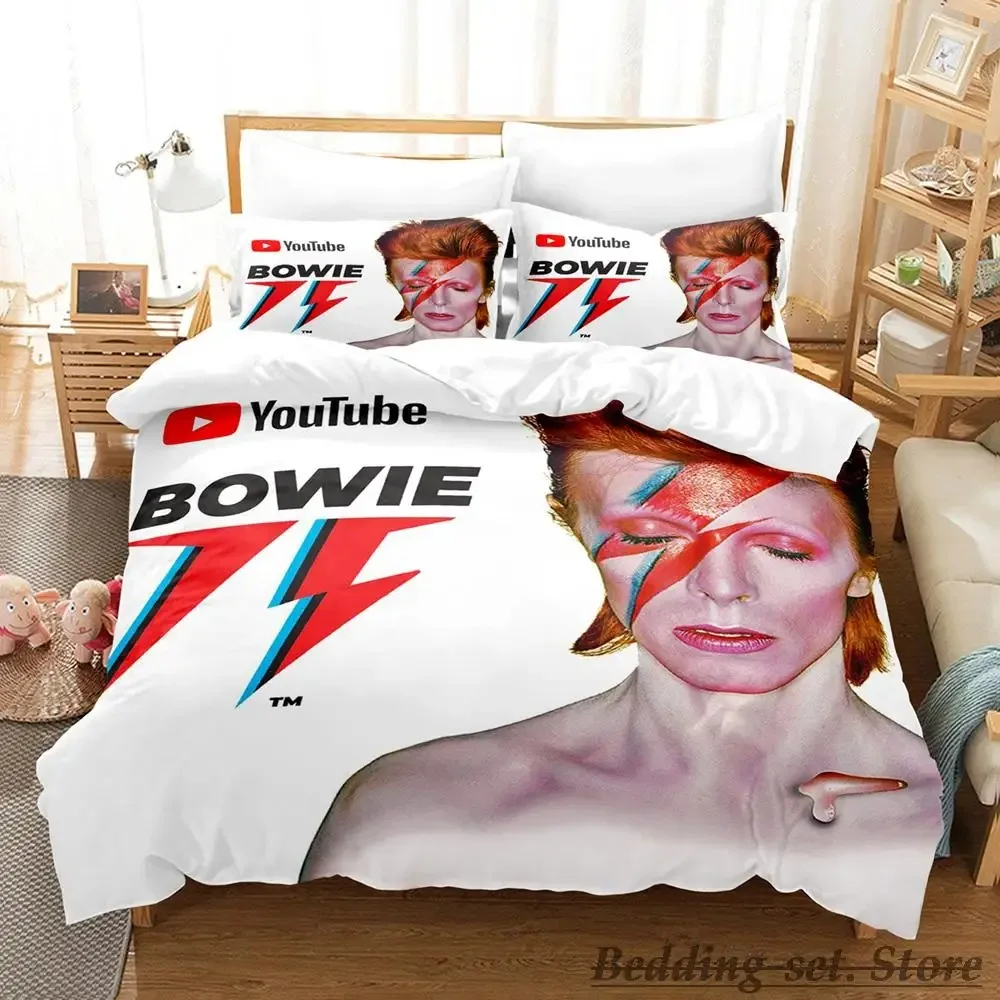 2023 Bowie Bedding Set Single Twin Full Queen King Size Bed Set Aldult Kid Bedroom Duvetcover Sets Anime parure de lit Bed