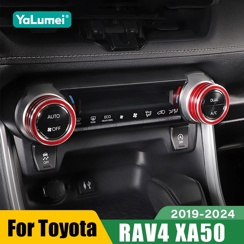 Für Toyota RAV4 XA50 2019 2020 2021 2022 2023 2024 RAV4 Hybrid Auto Klimaanlage Schalter Knopf Ring Abdeckung innen Zubehör