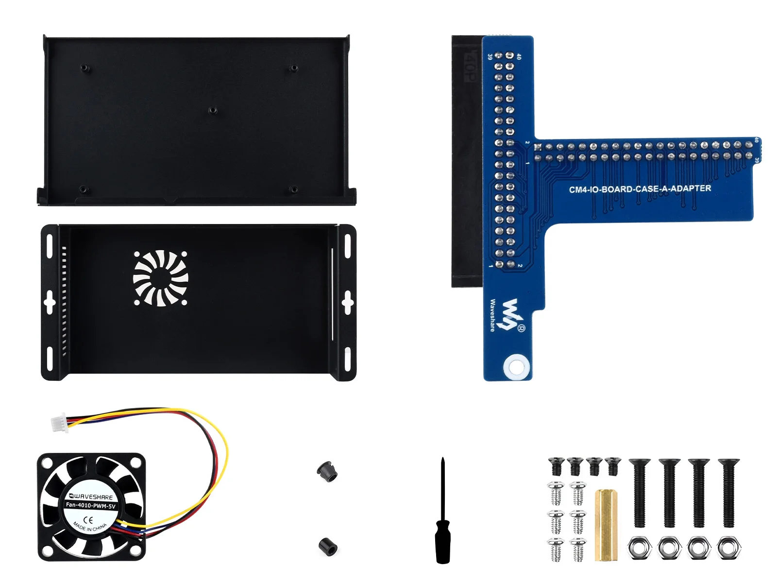 Metal Case Designed For Raspberry Pi Official Compute Module 5 IO Board, Comes With Cooling Fan