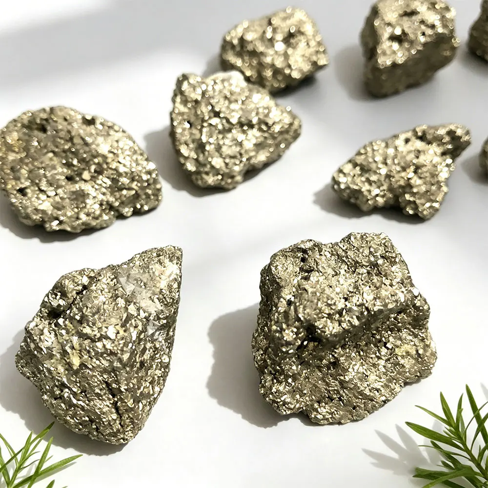 Pyrite Raw Stone Natural Chalcopyrite Fools Gold Nuggets Quartz Crystals Cluster Healing Mineral Reiki Gemstones Home Decoration
