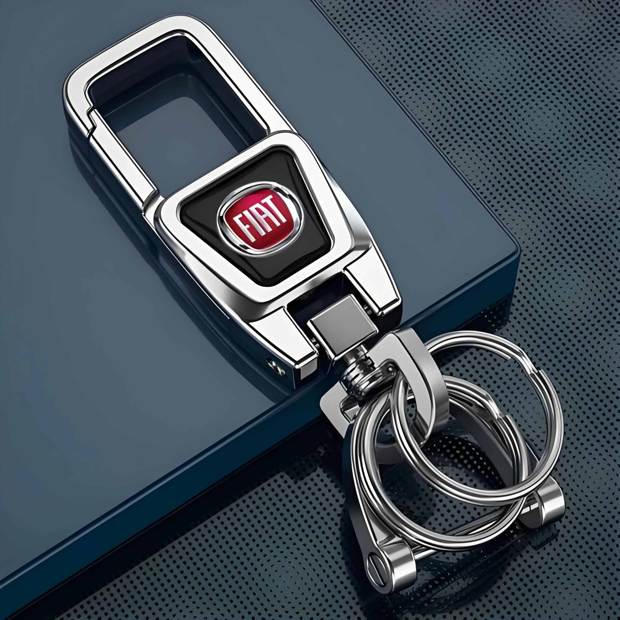 2 stücke 15mm 14mm 3D fiat logo Aluminium Auto Schlüsselanhänger Dekoration Emblem Auto Schlüssel Abzeichen Aufkleber Zubehör für FIAT 500