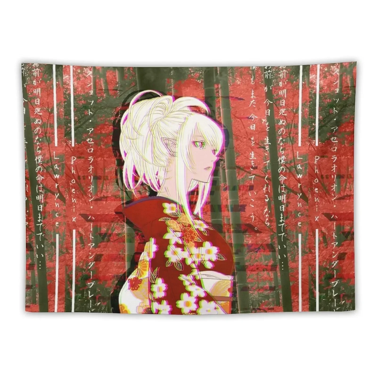 

Kiss Shot Yukata Glitch Tapestry Kawaii Room Decor Aesthetic Decoration House Decorations Room Decor For Girls Tapestry