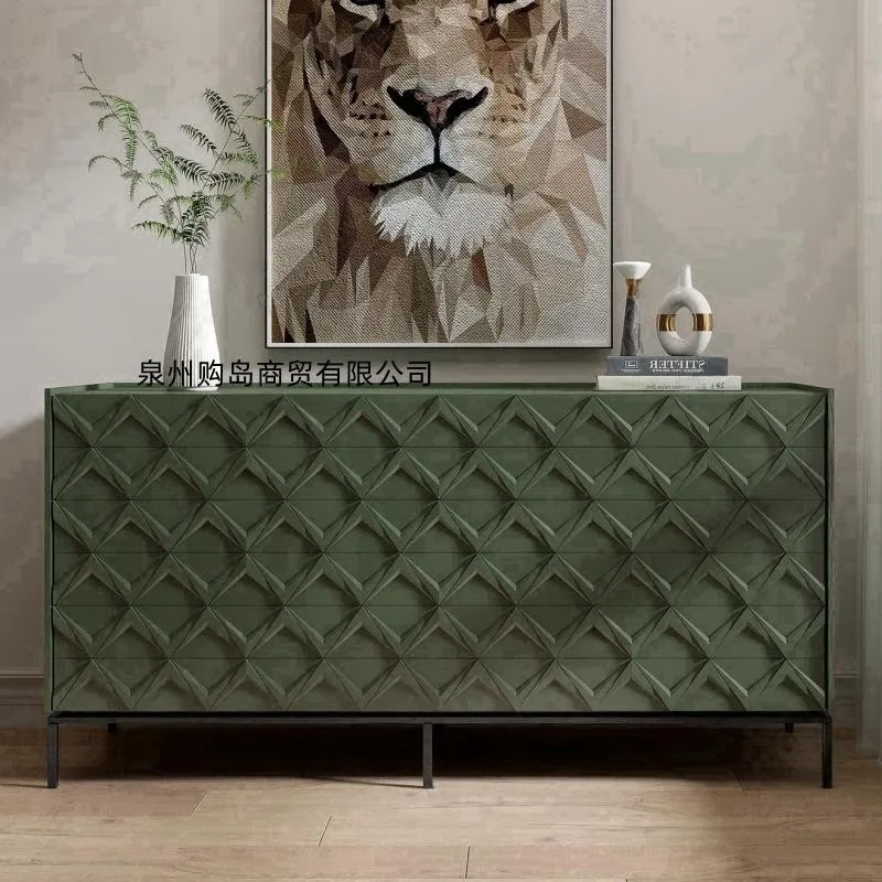 Mobile da pranzo in vernice nordica, mobile da ingresso per soggiorno, mobiletto da tè multifunzionale in legno massello