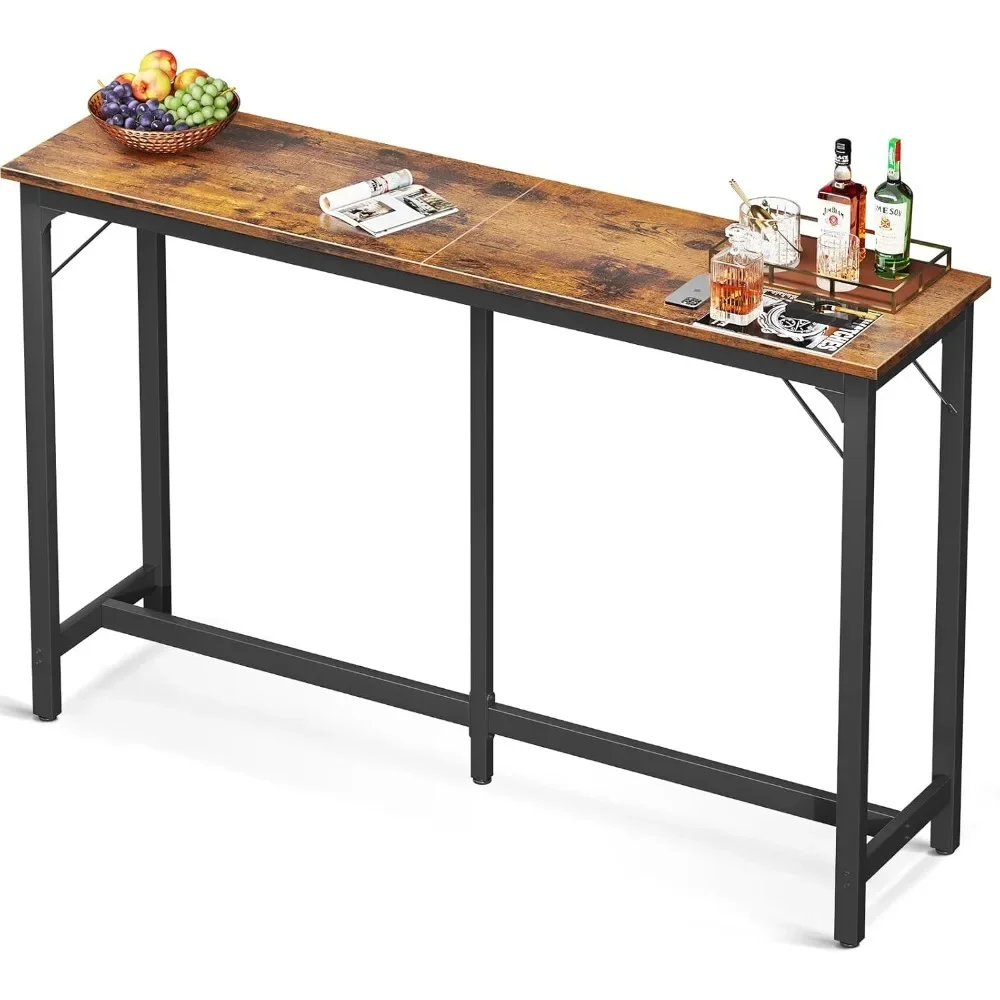 63 inch Bar Table, Bar Height Pub Table, Counter Height Bar Table, Rectangular High Top Kitchen & Dining Counter Tables