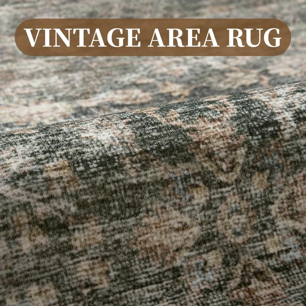 سجادة غرفة المعيشة باللون الأخضر مقاس 9 × 12 - طباعة ناعمة متعثرة لغرف النوم، غير قابلة للانزلاق، قابلة للغسل في الغسالة #3