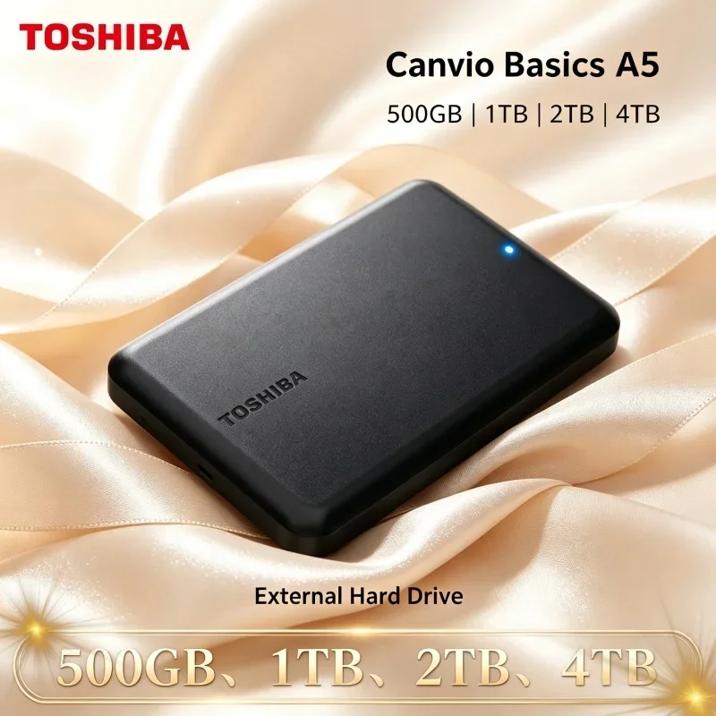 Toshiba A5 Portable External Slim Hard Drive 4TB Lightweight USB3.2 PHDD for Tablets PS5 Notebook Desktop Computer