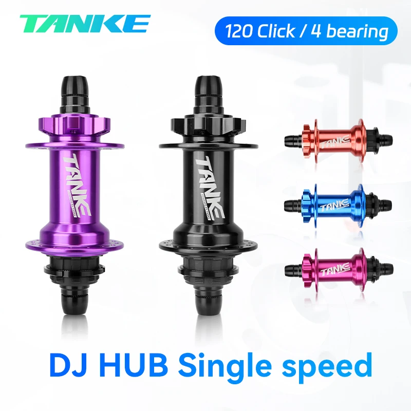 

TANKE Dirt Jump Hub Single speed Locks Aluminum Alloy 32holes 120point 135*10mm,DJ MTB hubs Locking ring 6 claw 3 teeth BMX Bike