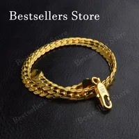 925 Sterling Silver, 18K Gold, 5mm Embossed Bracelet - Fashionable for Men and Women, Charming, Wedding Gifts and Jewelry 4