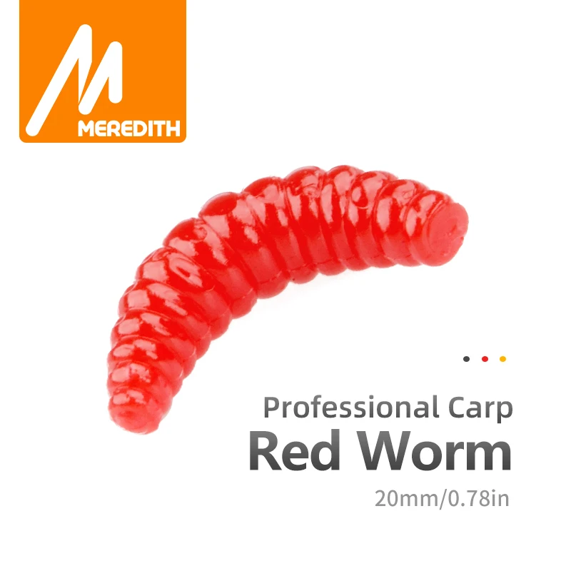 Meredith HOT SELL!! 50pcs 100pcs 150pcs 200pcs 2cm 0.38g maggot Grub Soft Lure Baits smell Worms Glow Shrimps Fishing Lures