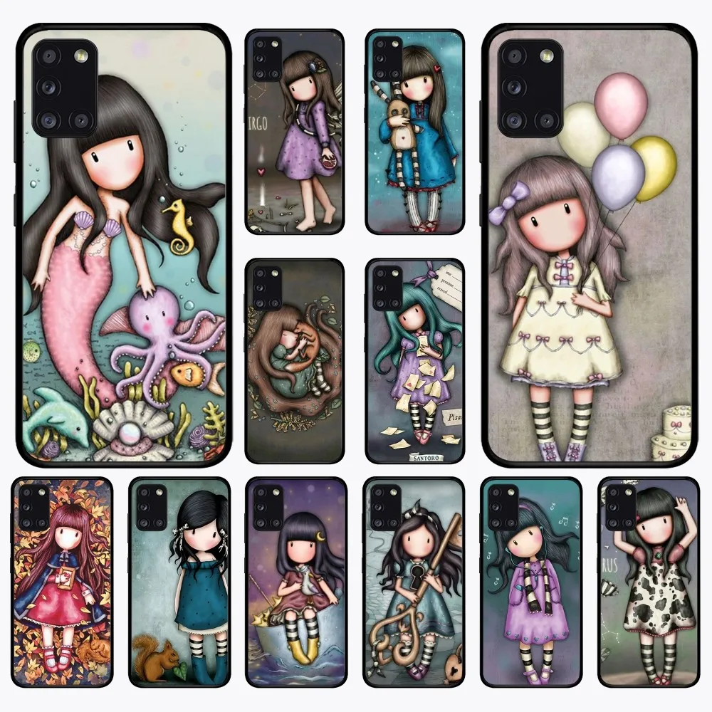 S-Santoro Cute Girl G-Gorjuss Phone Case For Samsung A 10 11 12 13 20 21 22 30 31 32 40 51 52 53 70 71 72 73 91 13 Shell