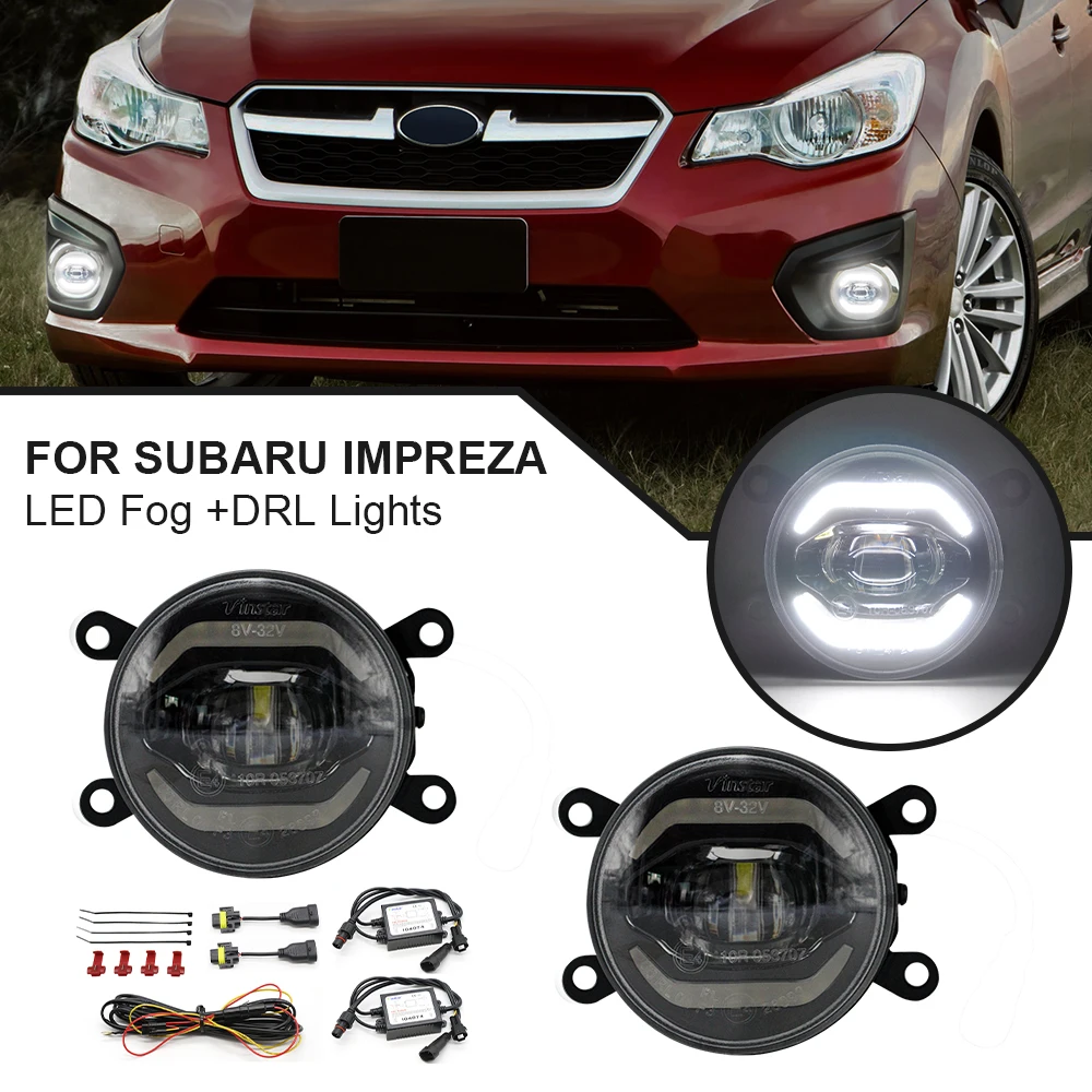 

For Subaru Impreza Forester WRX STI XV BRZ Justy III G3X 2x LED Fog Lamp Assembly Daytime Running Lights