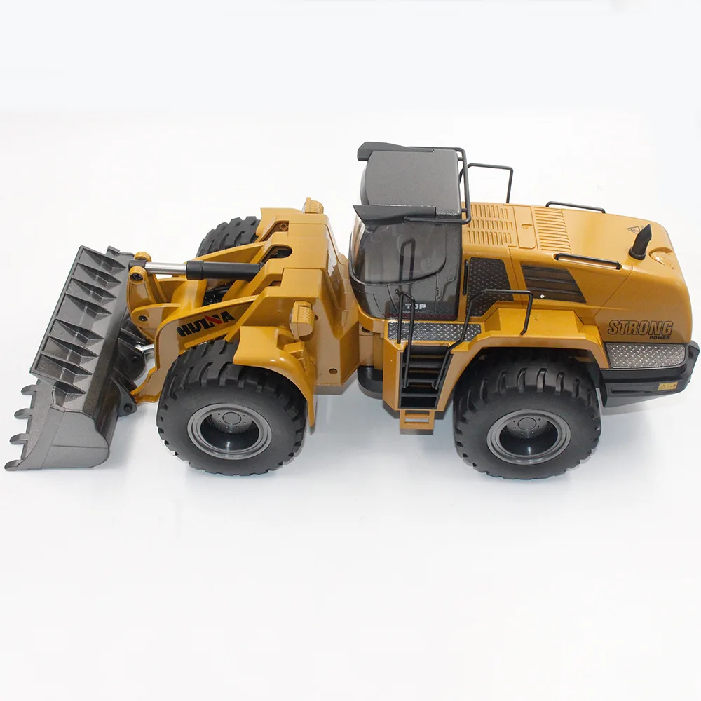 Huina 1583 Alloy Version 22-channel Remote Control Bulldozer 2.4G Wireless Large Remote Control Car Engineering Car Loader Toy