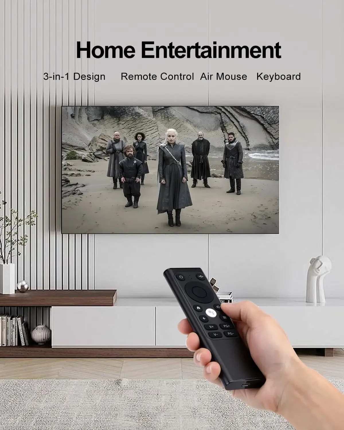 iPazzPort PC Remote Control,2.4G & Bluetooth Air Mouse Remote with Keyboard for Nvidia, Laptop, PC with IR Learning Rechargeabl