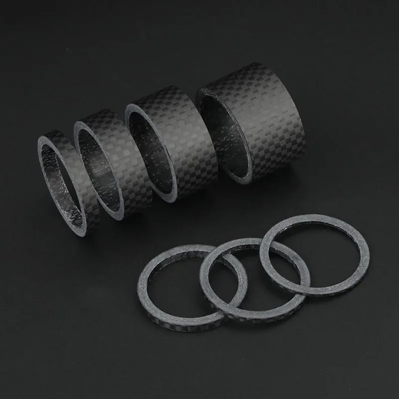 28.6mm Matte Carbon Fiber Spacers for 1-1/8\