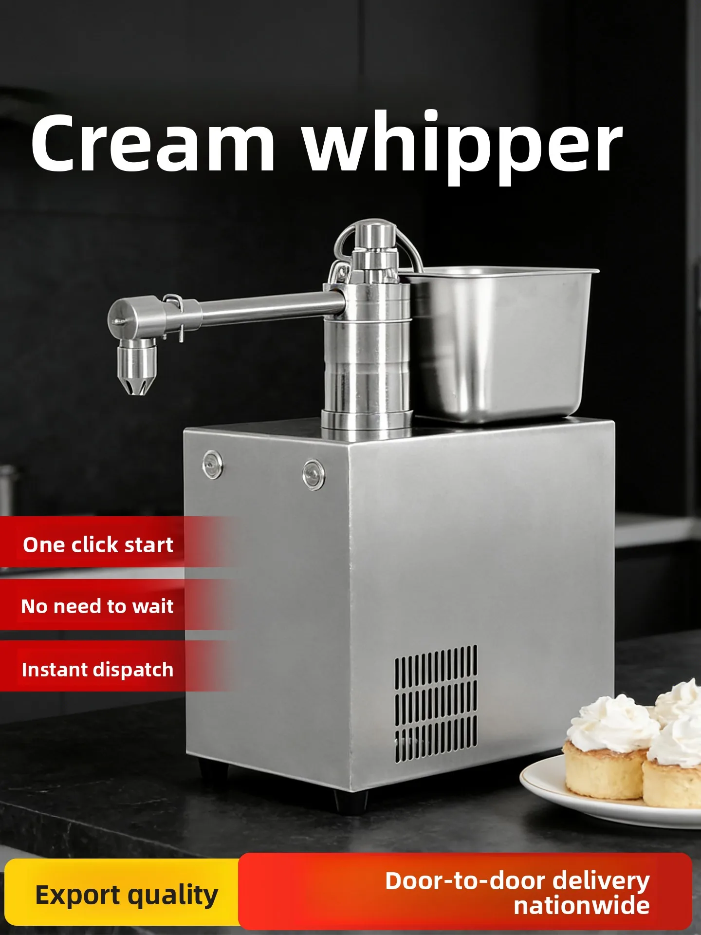 

Used For Coffee Shop Bakery Baking Cold Drinks Commercial Automatic Cream Frother Cream Puffing Machine