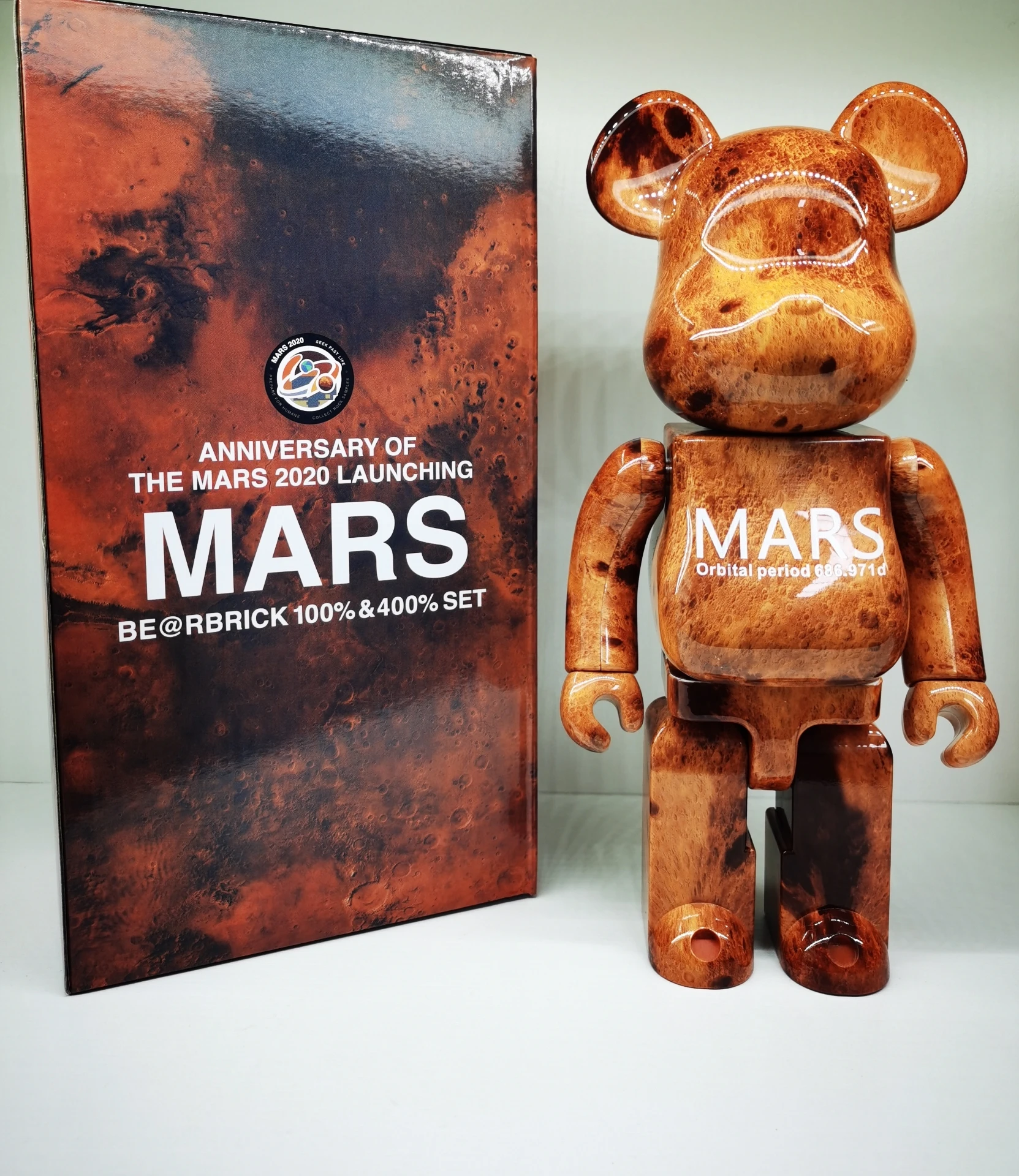 

Bearbrick 400% Mars Surface 28 Cm Height 11 Inches Joints Can Be Rotated Collection Of Figurines Decoration Gift Doll