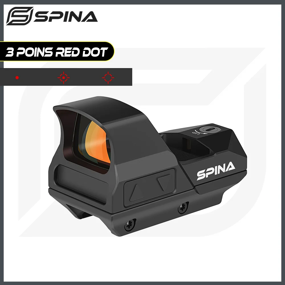 SPINA OPTICS 3 Reticle Reflex Red Dot Rifle Scope Sight Dovetail Design Red Dot For Hunting&Tactics.308 12GA 556 9mm et