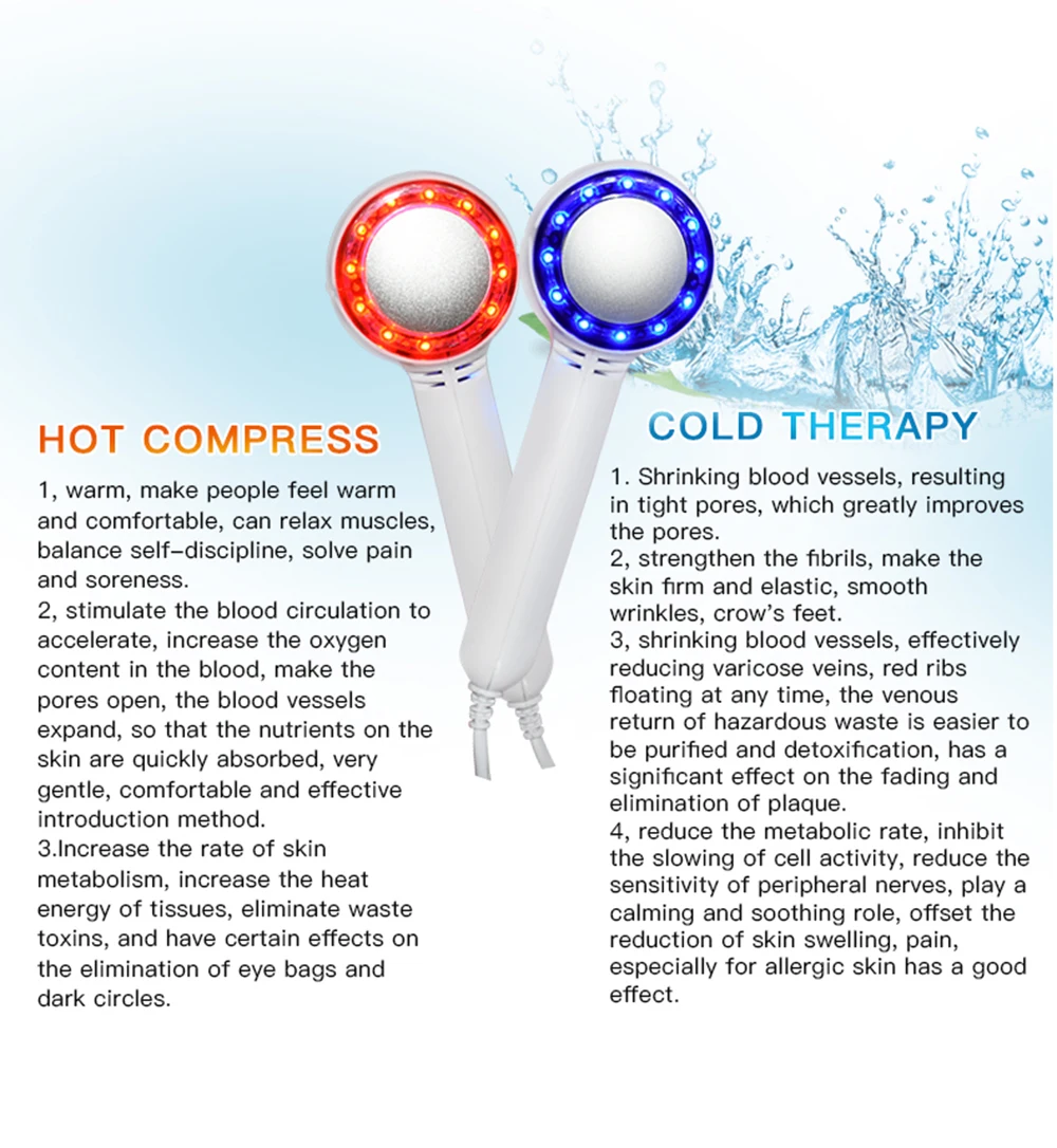 ماكينة تقشير الجلد الماسية بالموجات فوق الصوتية المحمولة ، جهاز تنظيف الوجه ، أدوات العناية بالبشرة ، مطرقة ساخنة وباردة ، 5 في 1