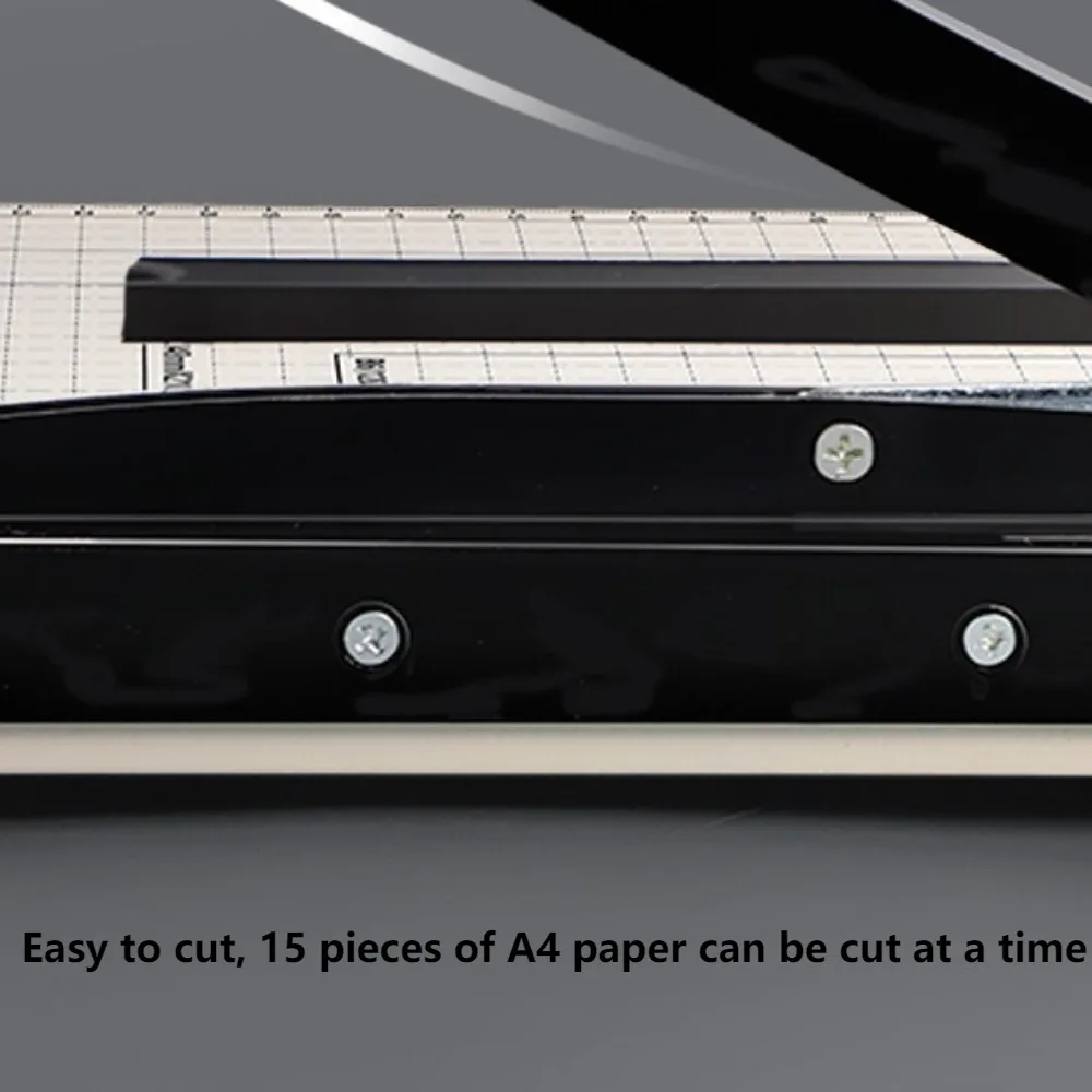 Heavy Duty A4 Paper Cutter Metal Base Precise Cuts A5 Paper Guillotine 15 Page Capacity Manual Paper Card Trimmer Desktop