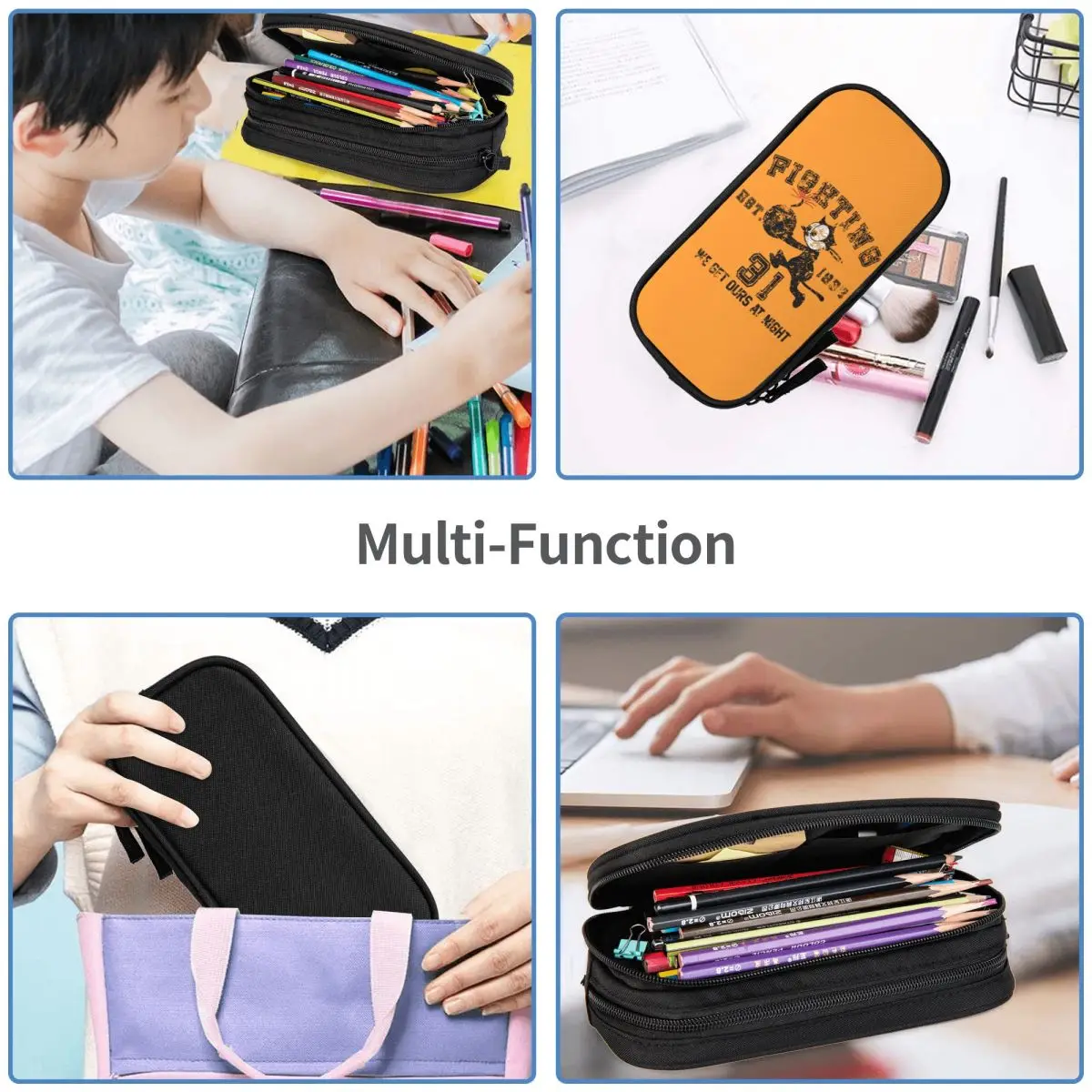 Felixing Aeroplane VF-31 Cat Tomcatters Pen Box Double Layer Large-capacity For School Pencil Box Birthday Gift