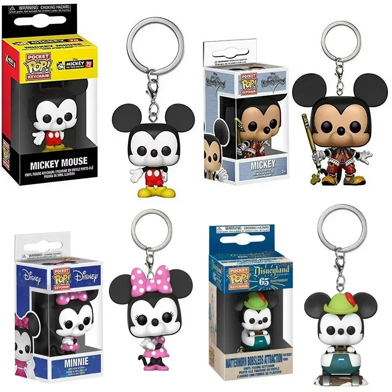 2025 nuevo Funko llavero de bolsillo Disney Mickey Mouse Minnie Matterhorn Bobsleds atracción muñecas de vinilo figura modelo juguetes regalos