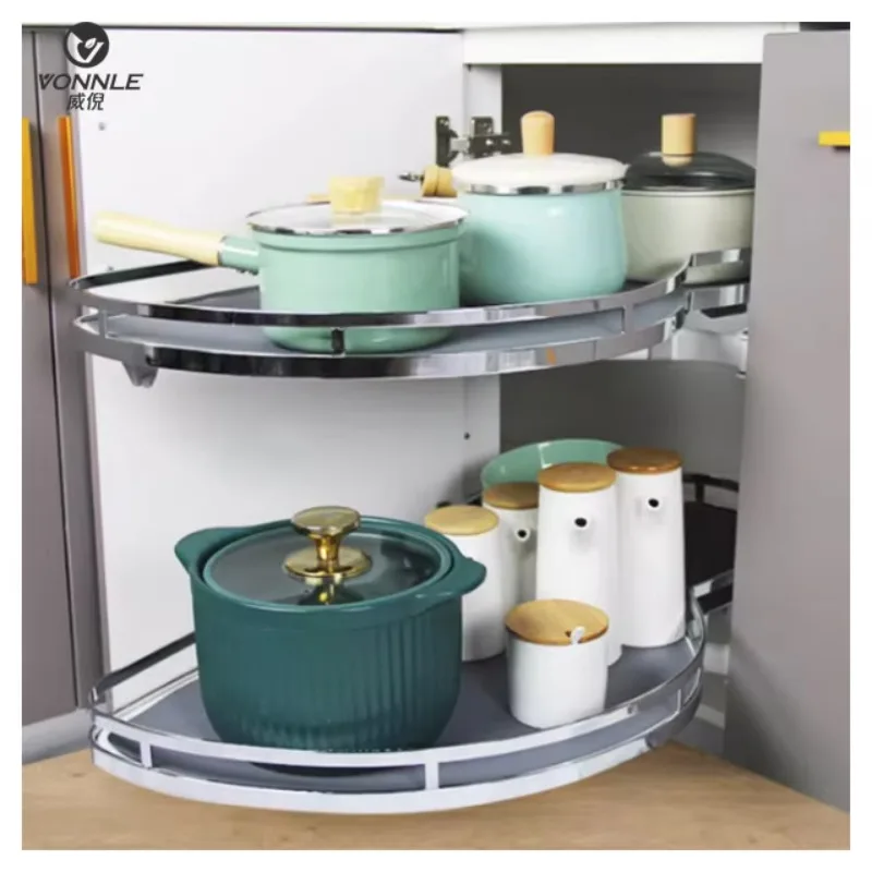 Modern Design Stainless Steel Kitchen Accessories Pull Down Storage Cabinet Lift Shelf and Basket