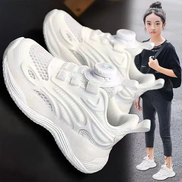 New Fashion White Children Shoes Kids Casual Sneakers School Running Shoe for Boy Girls White Tennis