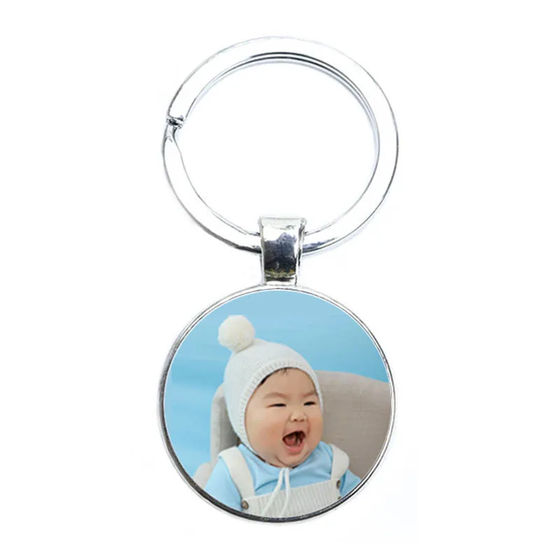 Customized color logo keychain, customized cute baby pendant keychain, personalized photo souvenir gift