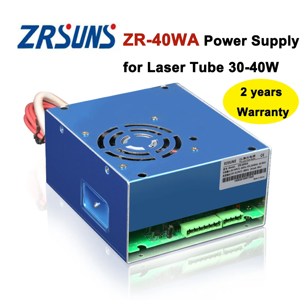 

QDLASER ZR-40WA Co2 Laser Power Supply 40w for Co2 Laser Engraving and Cutting Machine