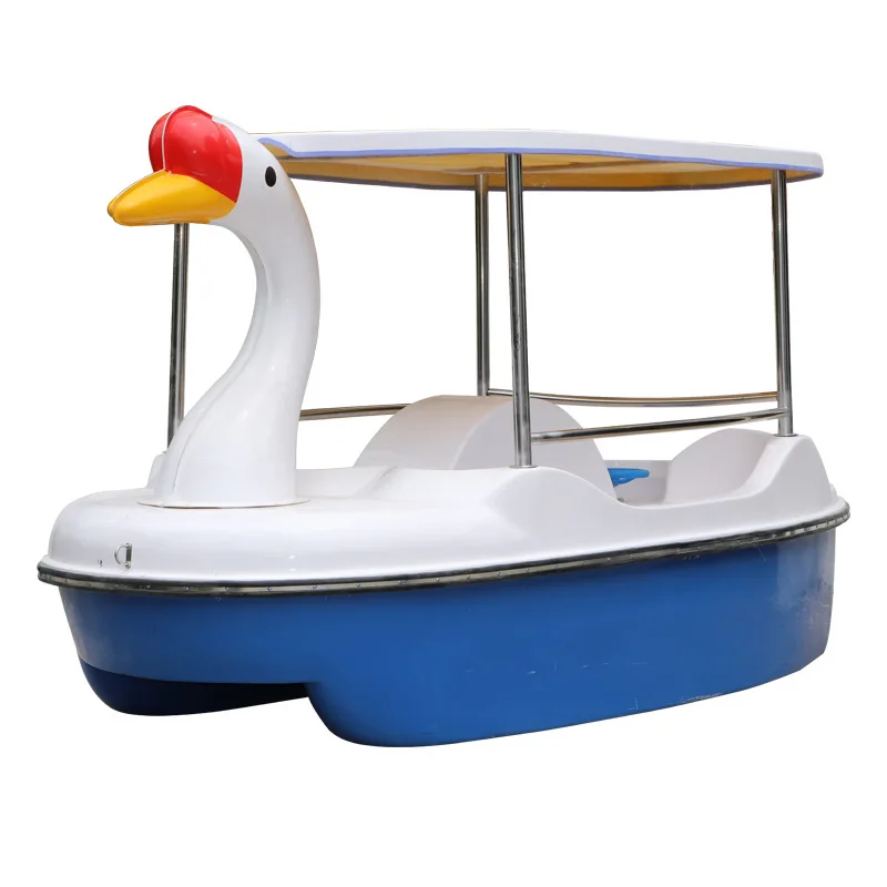 Maximize Safety and Fun with Customizable Multi-Colored Swan Pedal Boat for Two on Lakes - Perfect for Commercial Use