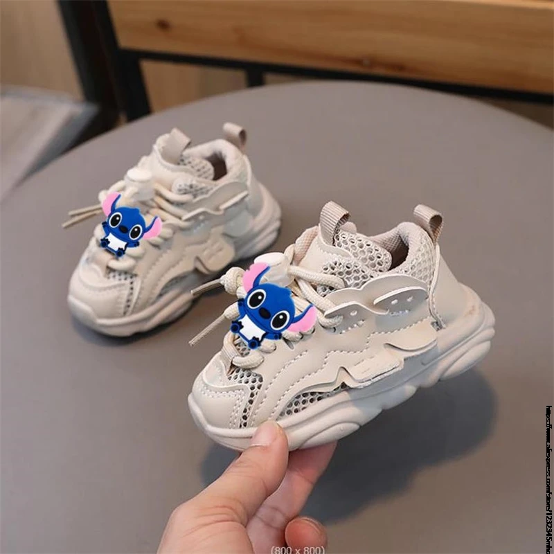 Mickey Minnie Lilo And Stitch scarpe per bambini ragazze e ragazzi antiscivolo fondo in gomma morbida Sneaker per bambini scarpe basse Casual per