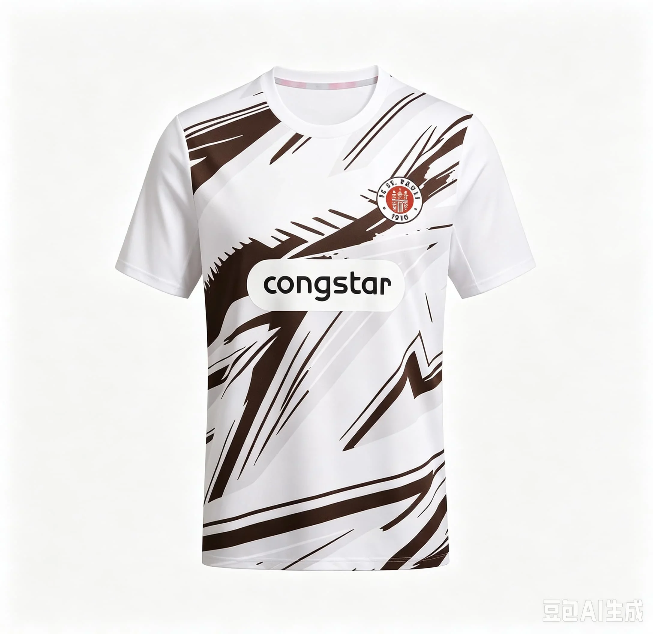 Men St. Pauli Home Soccer Jersey Crew Neck Short Sleeve Football Shirt Quick Dry Fan Match Training Uniform Tops Family Matching